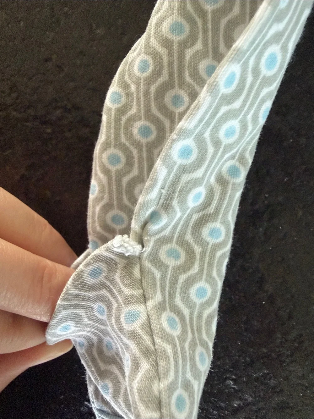 magnetic me Light Blue Patterned Baby One-Piece